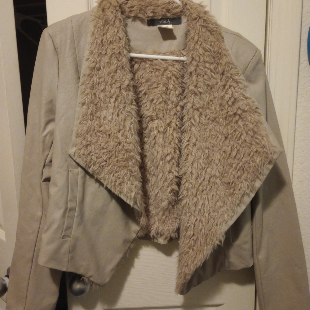 Rhapsody Teddy Crop Leather Jacket